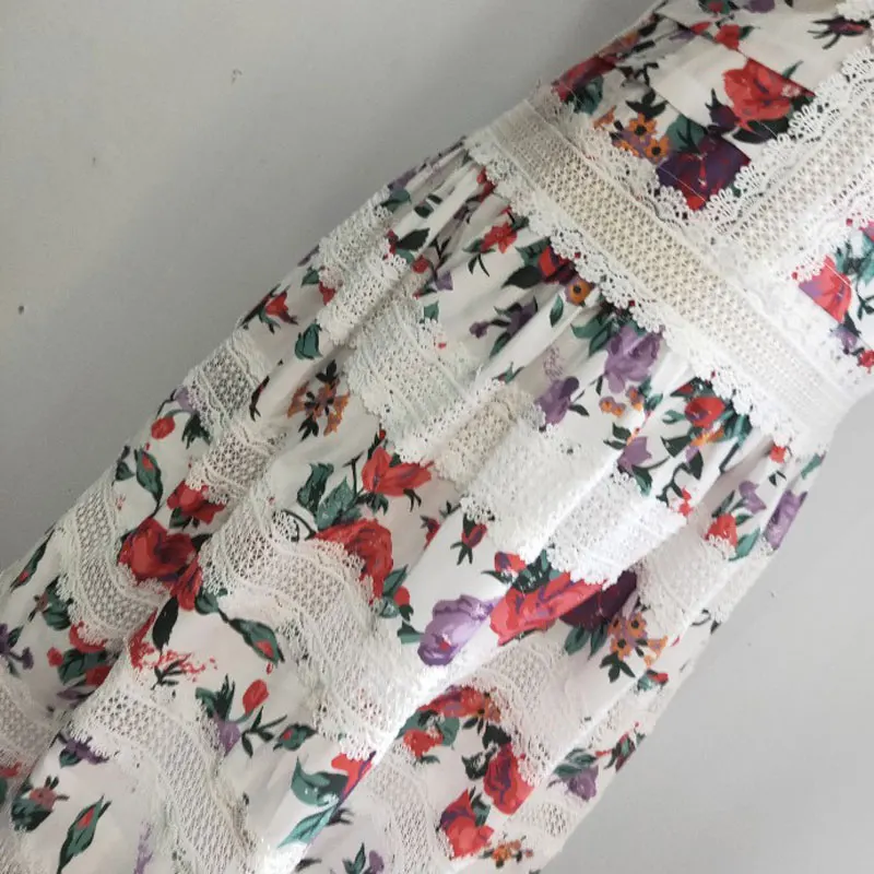 2019 модное женское винтажное платье миди с цветочным принтом рукавом 1/2|Женские