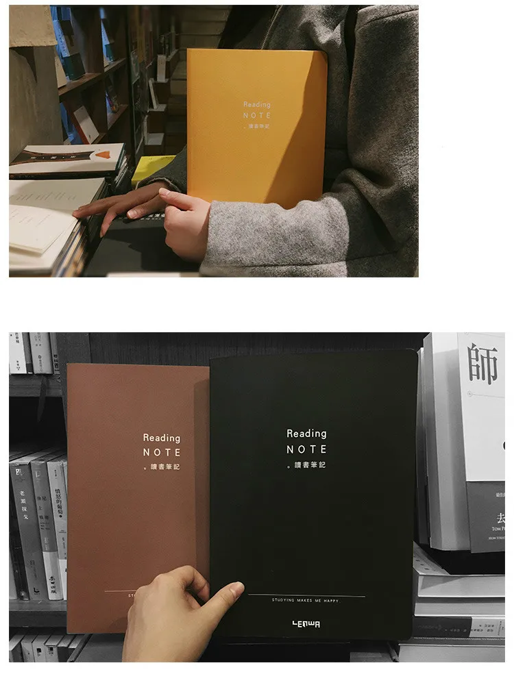 Бренд Cheng Jia, записная книжка для чтения, студенческие канцелярские принадлежности, мягкая поверхность, копия, простой креативный отрывок, Дневник для чтения, записная книжка
