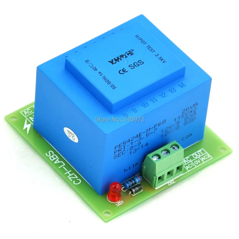 Основной 115VAC вторичный 2x 15VAC 20VA Мощность трансформатор модуль D 1033/K AC15V|module|modulation