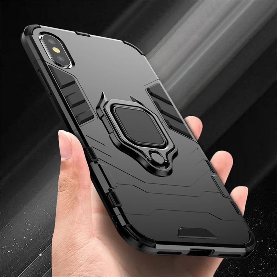 Автомобильный Магнитный чехол с кольцом-держателем для телефона iPhone XS Max XR X