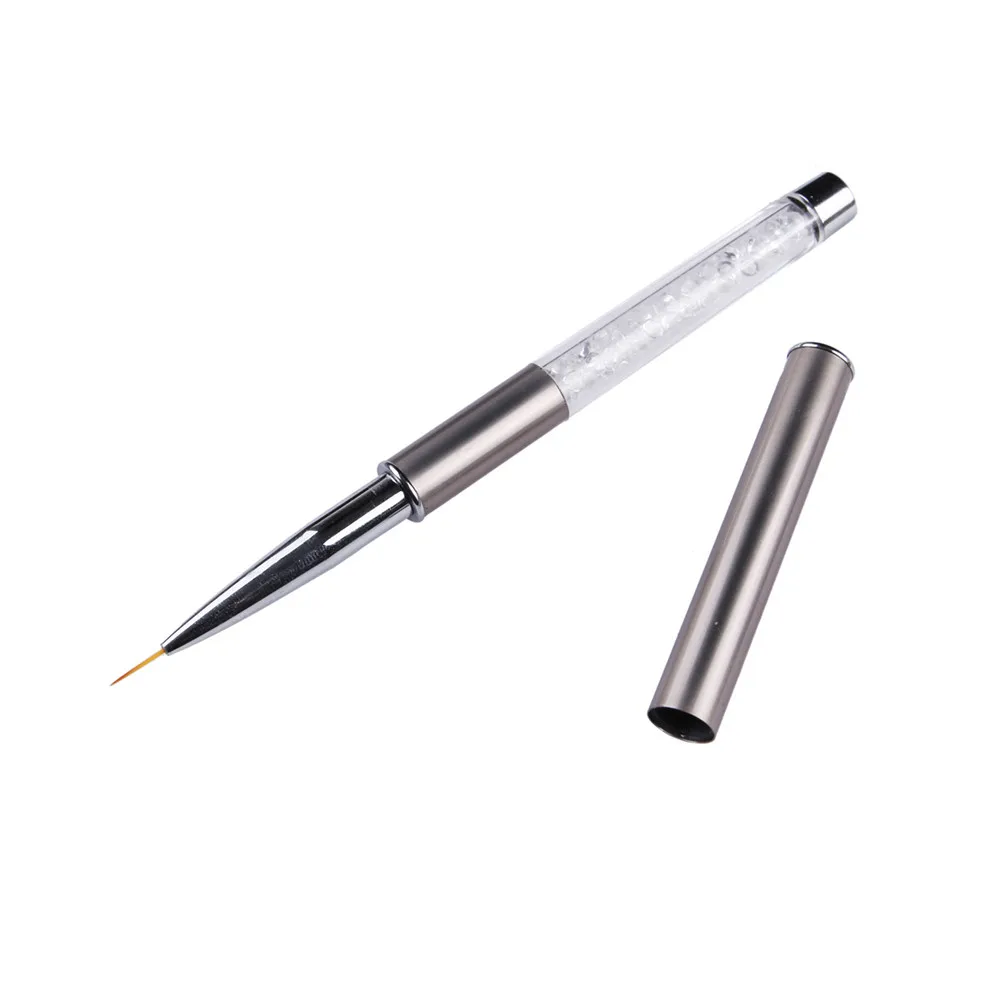 Nail Brush 10mm Rhinestone Acrylic Art Brushes for UV Gel Painting Line Nylon Hair Pen Drawing on Nails Tools | Красота и здоровье