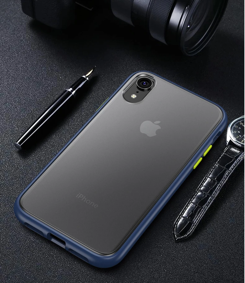 Для iPhone XS XR чехол Magic Shadow IPAKY XS MAX чехол с цветными кнопками TPU PC Гибридный противоударный чехол для iPhone 8 7 6 6s Plus чехол