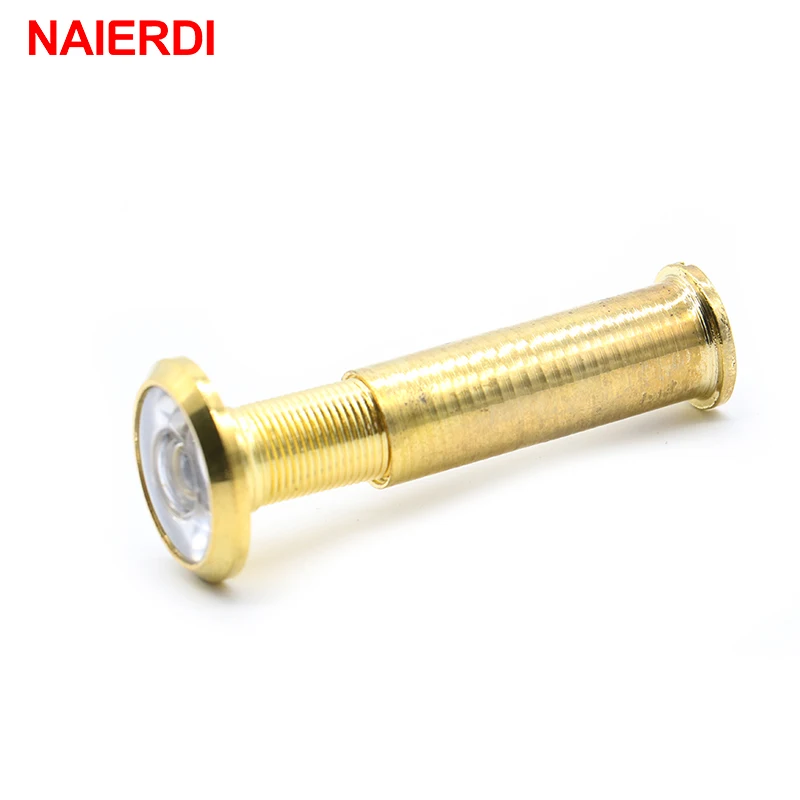 Naierdi deluxe 200 градусов удлинить Широкий формат глазок двери spyphole просмотра золото