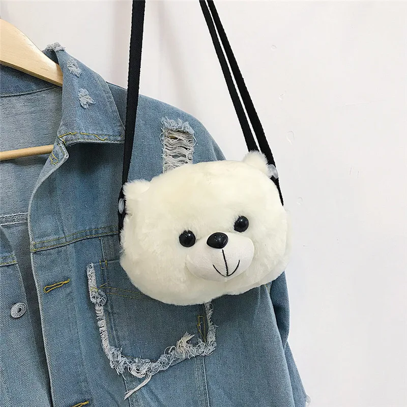 Новая женская голова милого медвежонка сумки на плечо модные студенческие