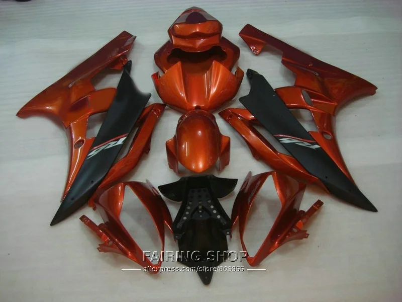 Комплект обтекателей под давлением для Yamaha R6 06 07 винно-красный черный комплект