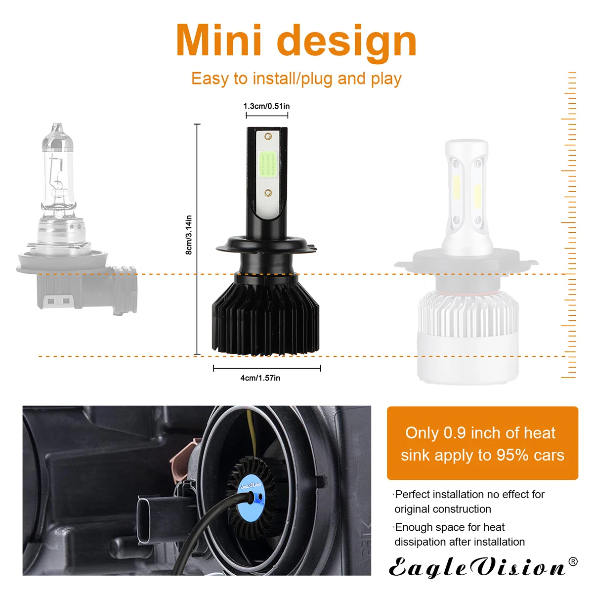Автомобильная фара мини лампа H7 светодиодные лампы H4 LED H11 H1 комплект фар 9005 HB3 9006