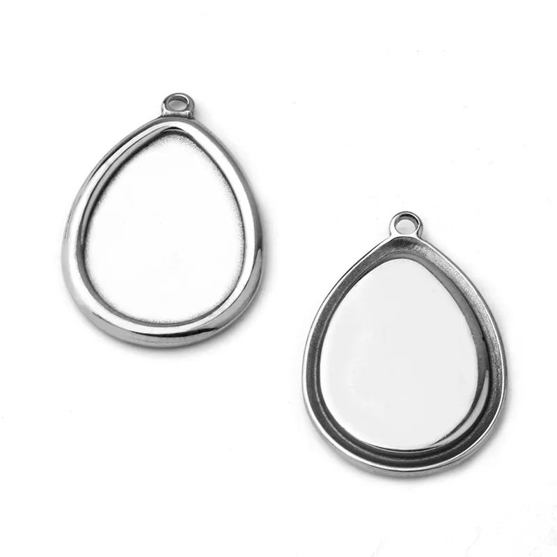 10pcs ( No Fade ) New Drop-shaped Semi-circular Oval Square Pendant Empty Spare Parts Wholesale, Blank Accessories
