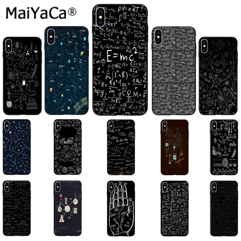 MaiYaCa Математика Астрономия география черный ТПУ мягкий резиновый чехол для