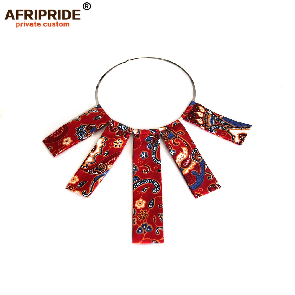 Женское тканевое колье с принтом AFRIPRIDE matal ring and batik модное хлопковое чокер для