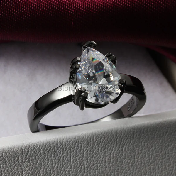 Овальные кольца в форме капли воды для женщин модные ювелирные изделия из