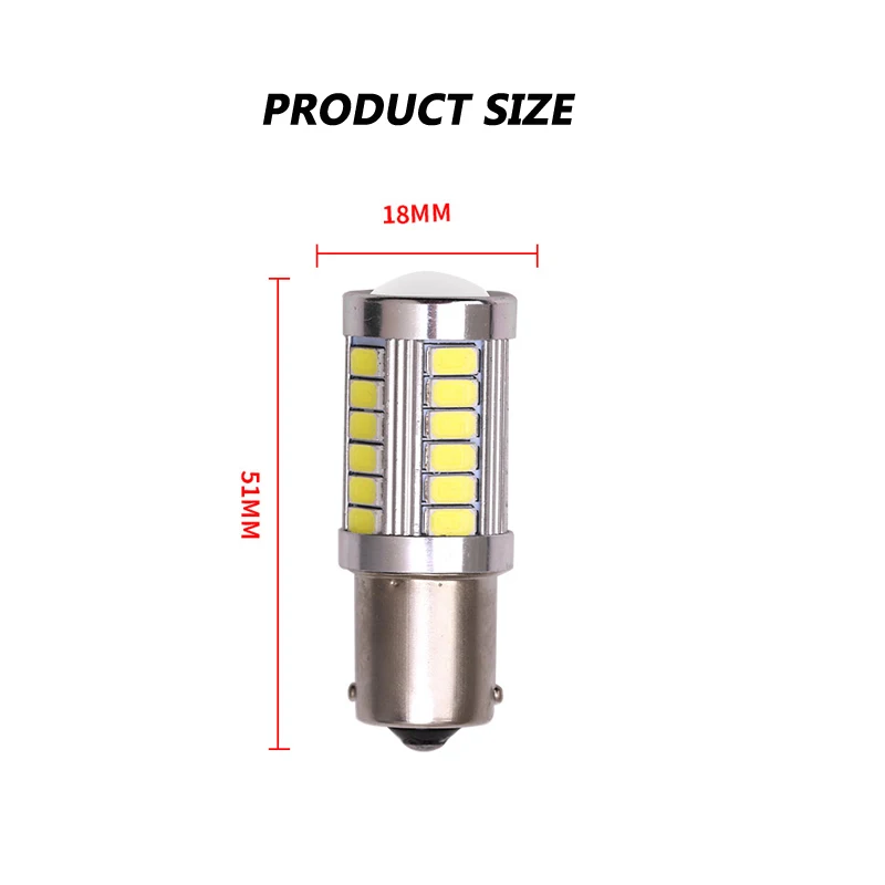 1 шт. 1156 BA15S P21W 33LED 5630 Автомобильная задняя лампа для VW MK3 MK4 Lavida Sagitar Touarge Touran Passat B6
