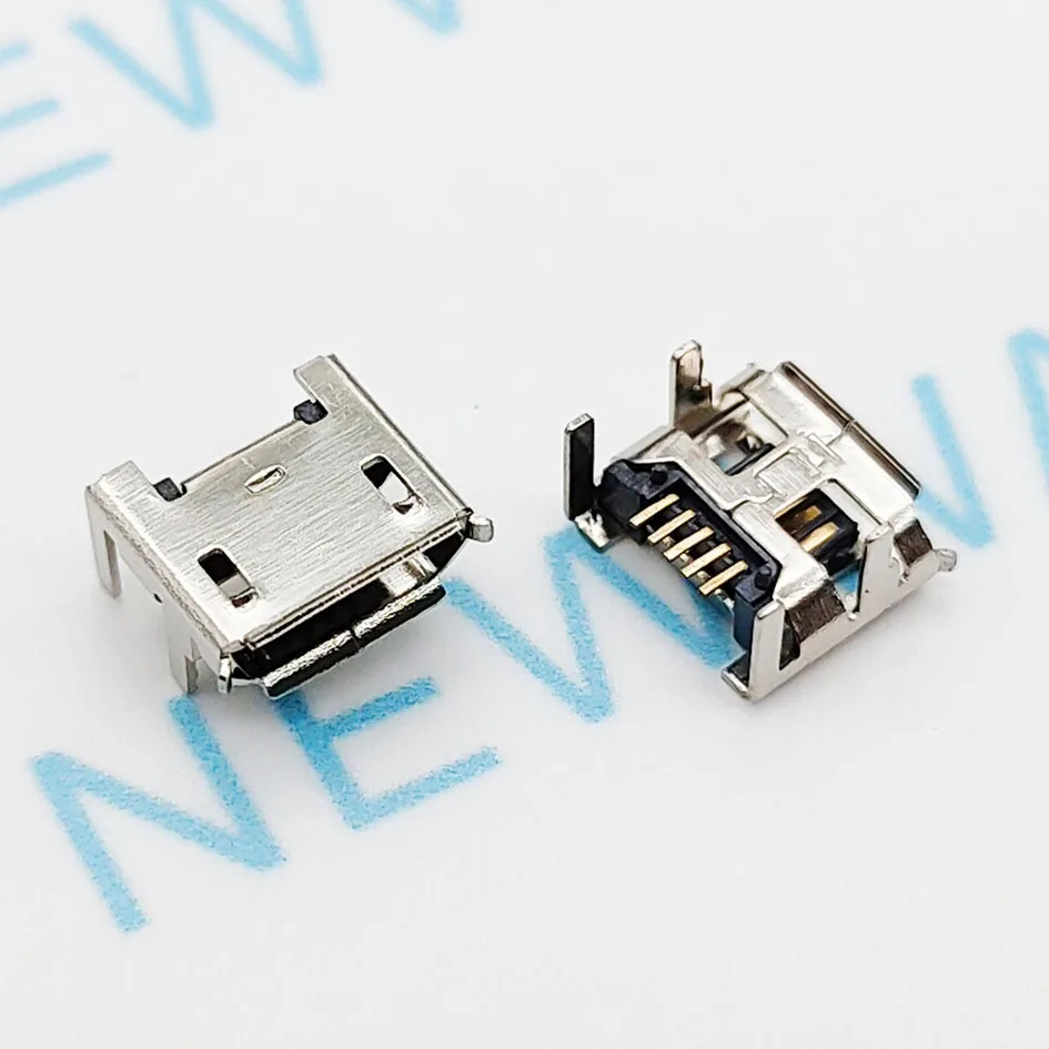 10 шт. разъемы Micro Usb 5 контактный разъем Dip4 футов контактов Konektor Mikro Ekor Pengisian