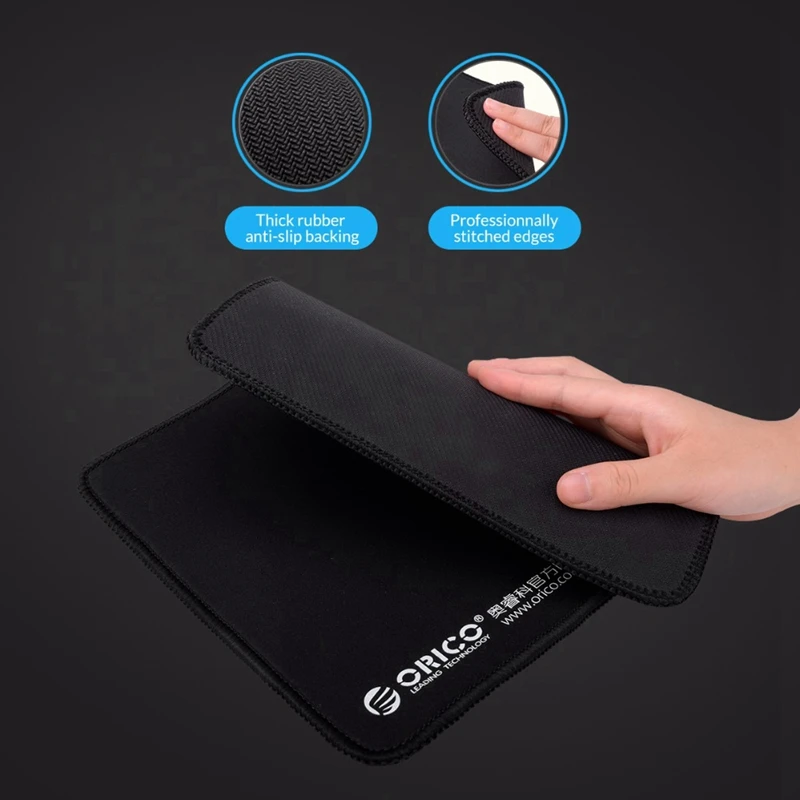 ORICO игровой коврик для мыши дома толстый и прочный красивый черный тканый