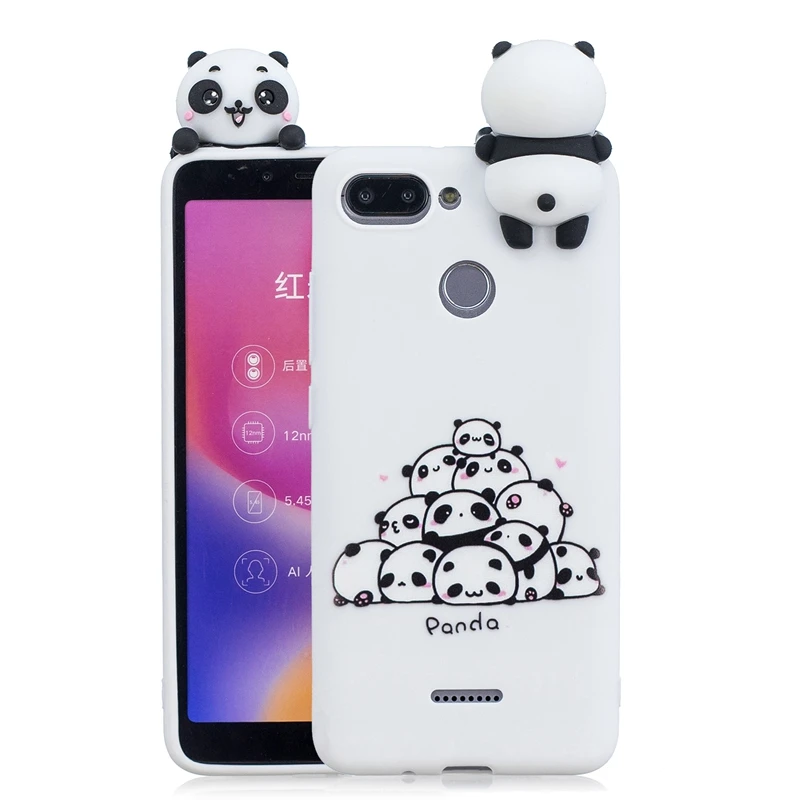 4 Чехол для Xiaomi Redmi 6A, чехол для Xiaomi Redmi 6, чехол с 3D милой пандой, единорогом, Свинкой, силиконовый чехол для телефона, чехол для Xiaomi Redmi 6A Redmi6 - Цвет: 4