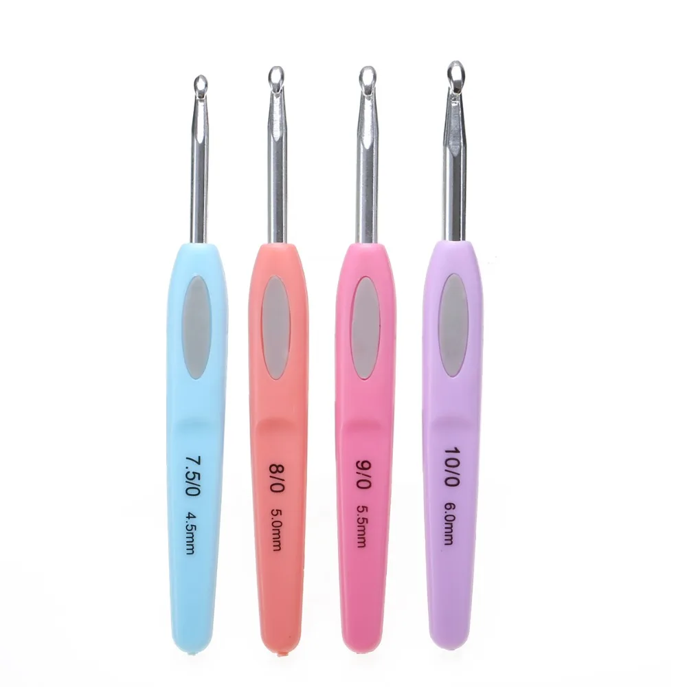 8 шт./компл. Алюминиевые крючки для вязания набор спиц с мягкой ручкой 2 5 мм 6