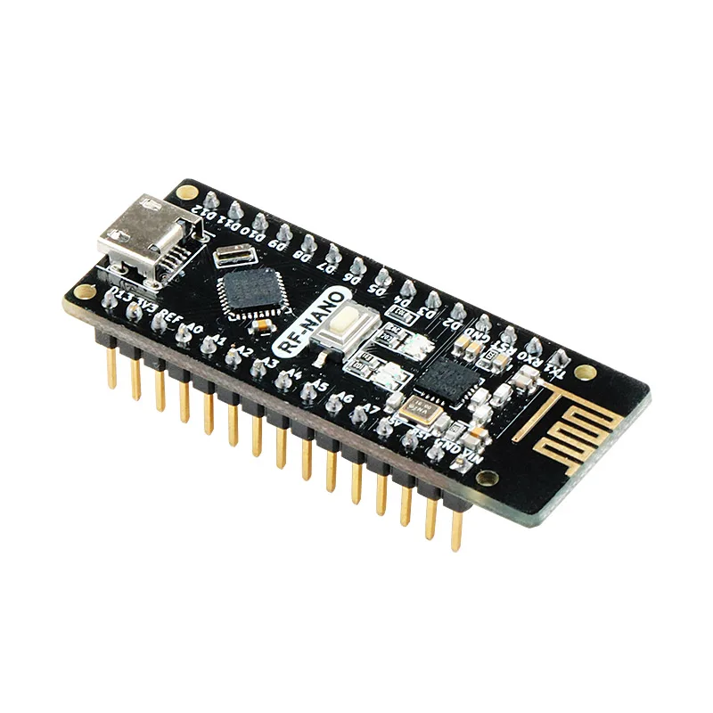 Solder Keywish RF-Nano для Arduino Nano V3.0, Micro USB Nano плата ATmega328P QFN32 5V 16M CH340, интегрированная NRF24l01+ 2,4G Беспроводная, Imme - Цвет: Solder
