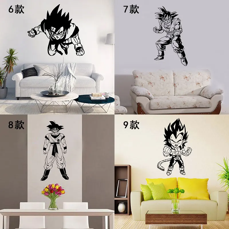 Dragon Ball стикер на стену Сунь Укун аниме наклейка в японском стиле манга настенная Водонепроницаемая Автомобильная наклейка для спальни декоративная стена St