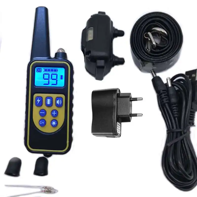 Перезаряжаемый водонепроницаемый электрический ошейник для дрессировки собак