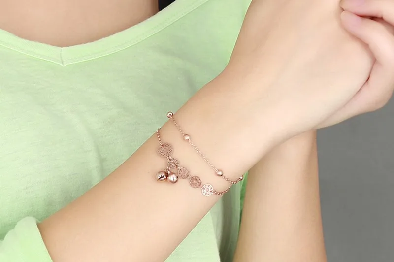 Горячая Продажа! позолоченный браслет Из Нержавеющей Стали Изысканный Белл