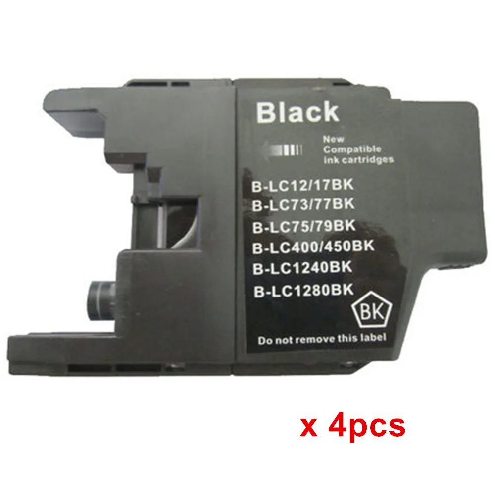 4BK Чернильный картридж совместимый с MFC-J280W MFC-J430W MFC-J435W DCP-J525N DCP-J525W LC1240 LC1280 LC73 LC77 LC79 LC400 - Цвет: 4BK