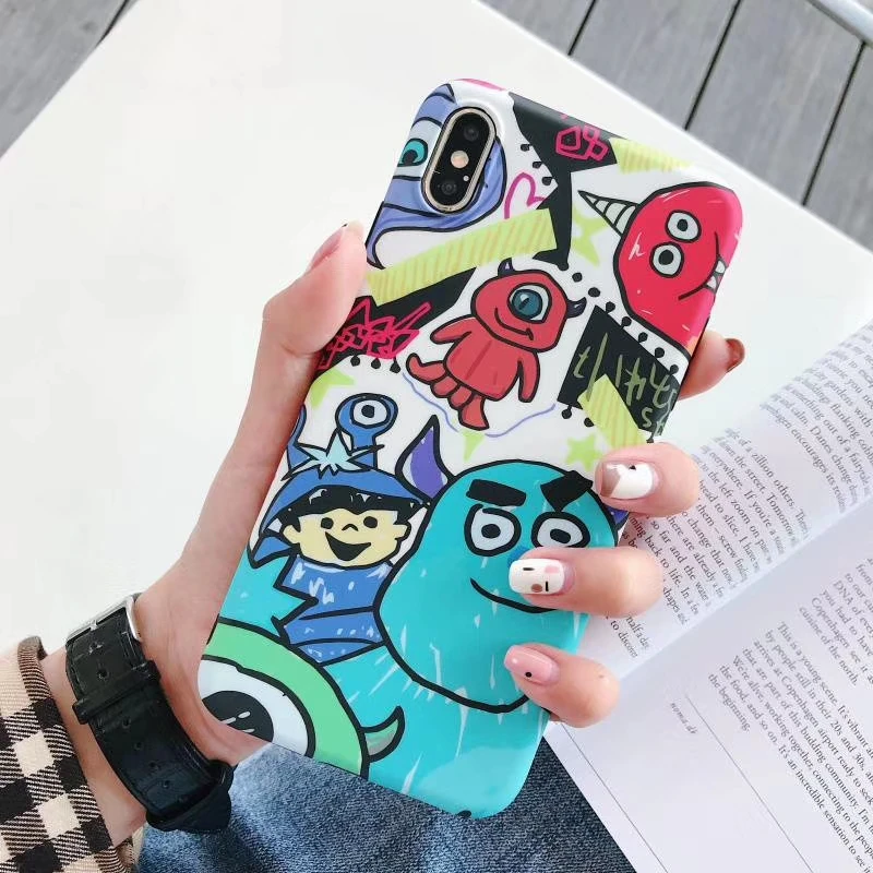 Модный чехол для мобильного телефона с мультяшным рисунком Apple iphone 6 6s 7 8 Plus X XR XS MAX