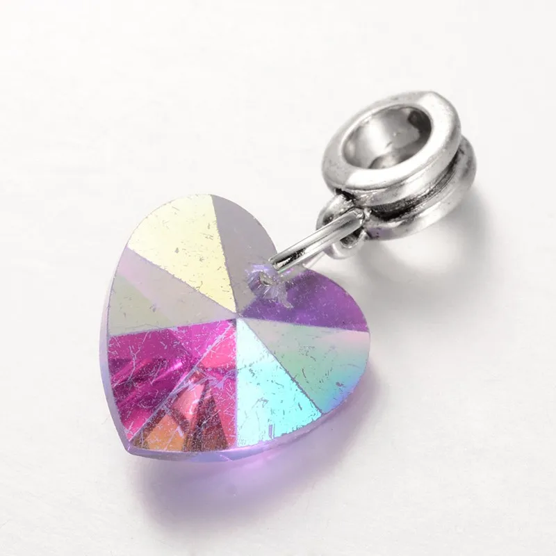 50 шт. большие отверстия из сплава европейские Висячие бусины гальванизированные