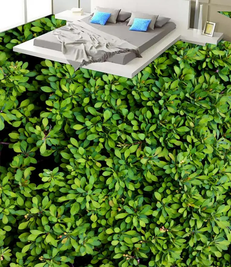 3d обои для пола фотообои зеленые стеклянные Самоклеящиеся 3D напольные ПВХ