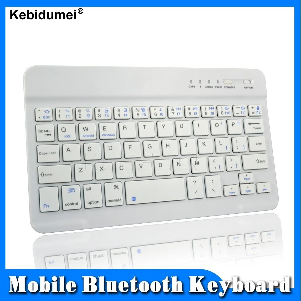 Kebidumei универсальная черная/белая ультратонкая Беспроводная Bluetooth 3 0 клавиатура