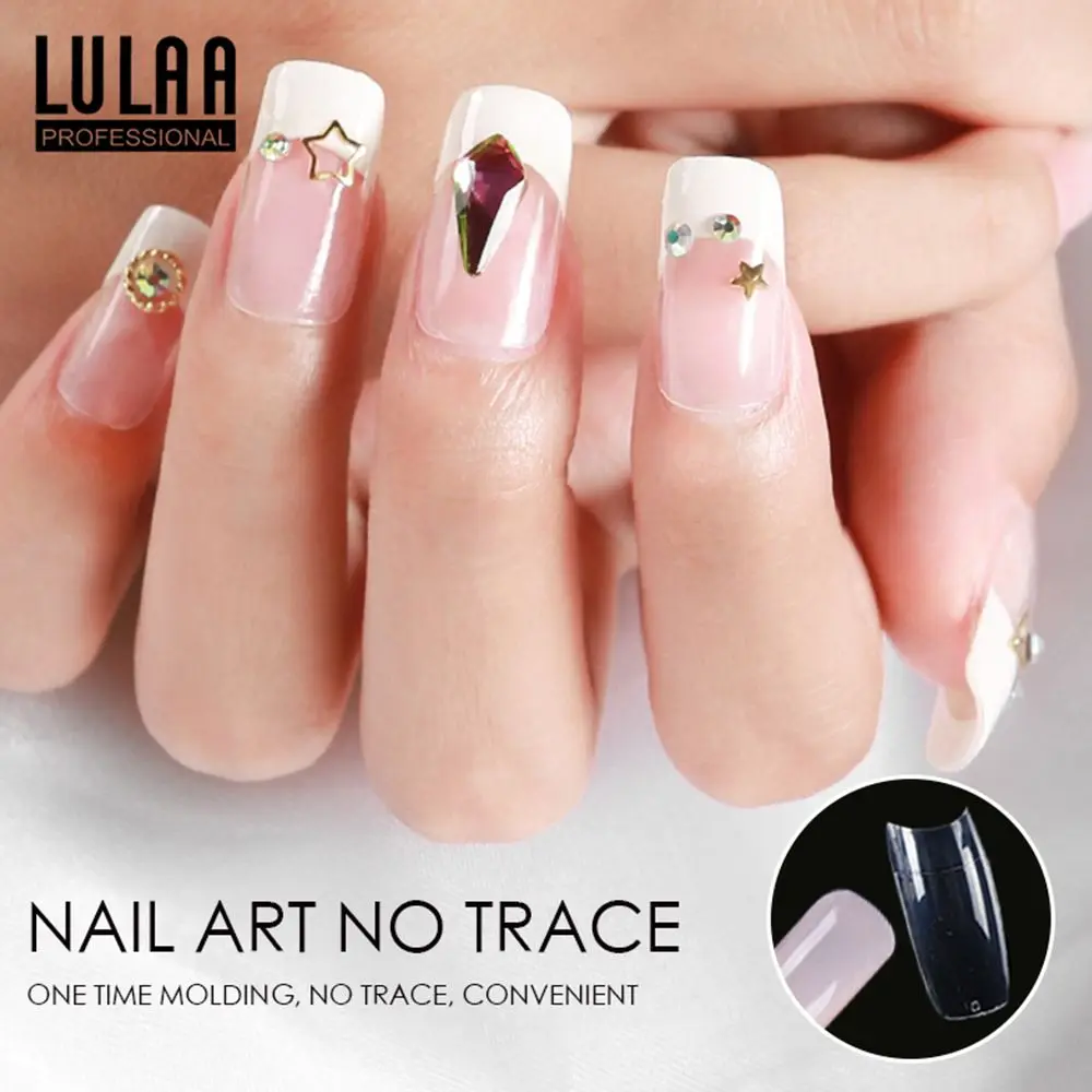 100 шт./пакет красивые Типсы для дизайна ногтей прозрачные/натуральные накладные