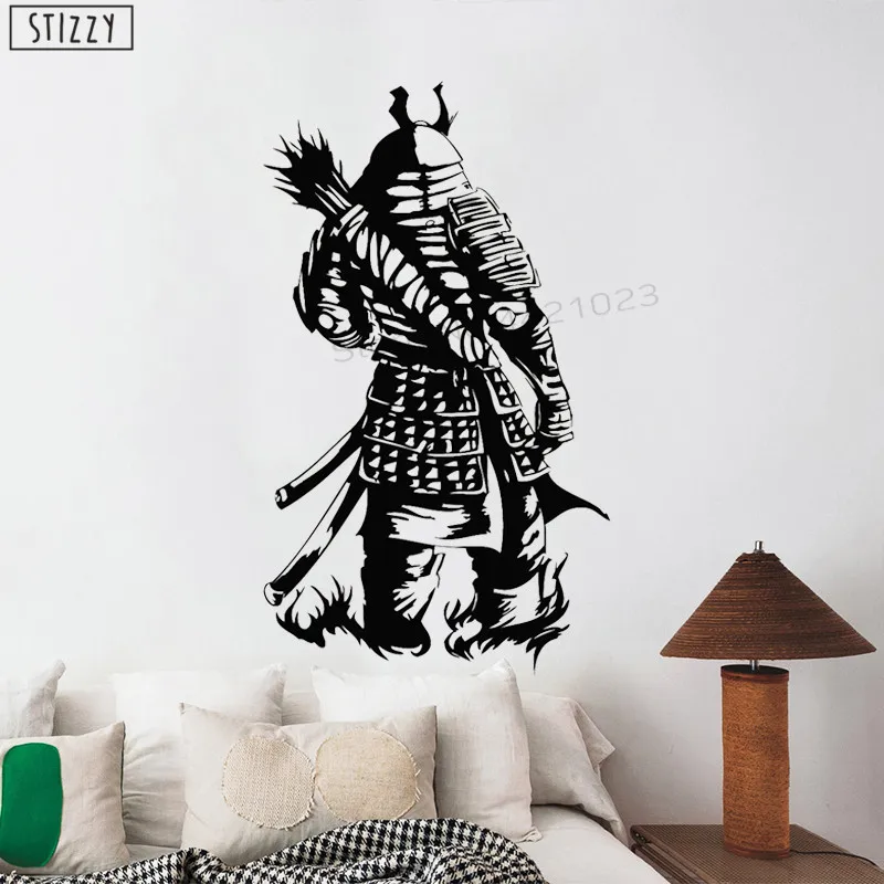 Настенная Наклейка stizzy Samurai Warrior Armor для гостиной художественная роспись детской