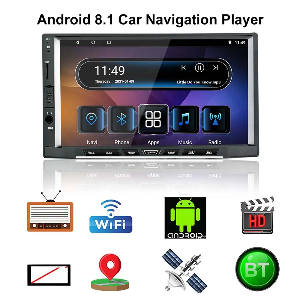 7 &quotAndroid 8 1 2G + 16G COR ips экран автомобиля радио gps 2 DIN Стерео Авторадио Навигация по