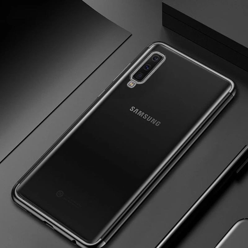 Черный A9 чехол для samsung Galaxy A9 чехол мягкий силиконовый задний Простой Прозрачный чехол из ТПУ для samsung A9 Pro чехол A920 - Цвет: Черный