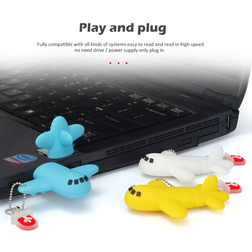 Флеш накопитель LEIZHAN USB2.0 в форме самолета флеш 64 ГБ 32 16 8 4 Гб U диск для компьютера