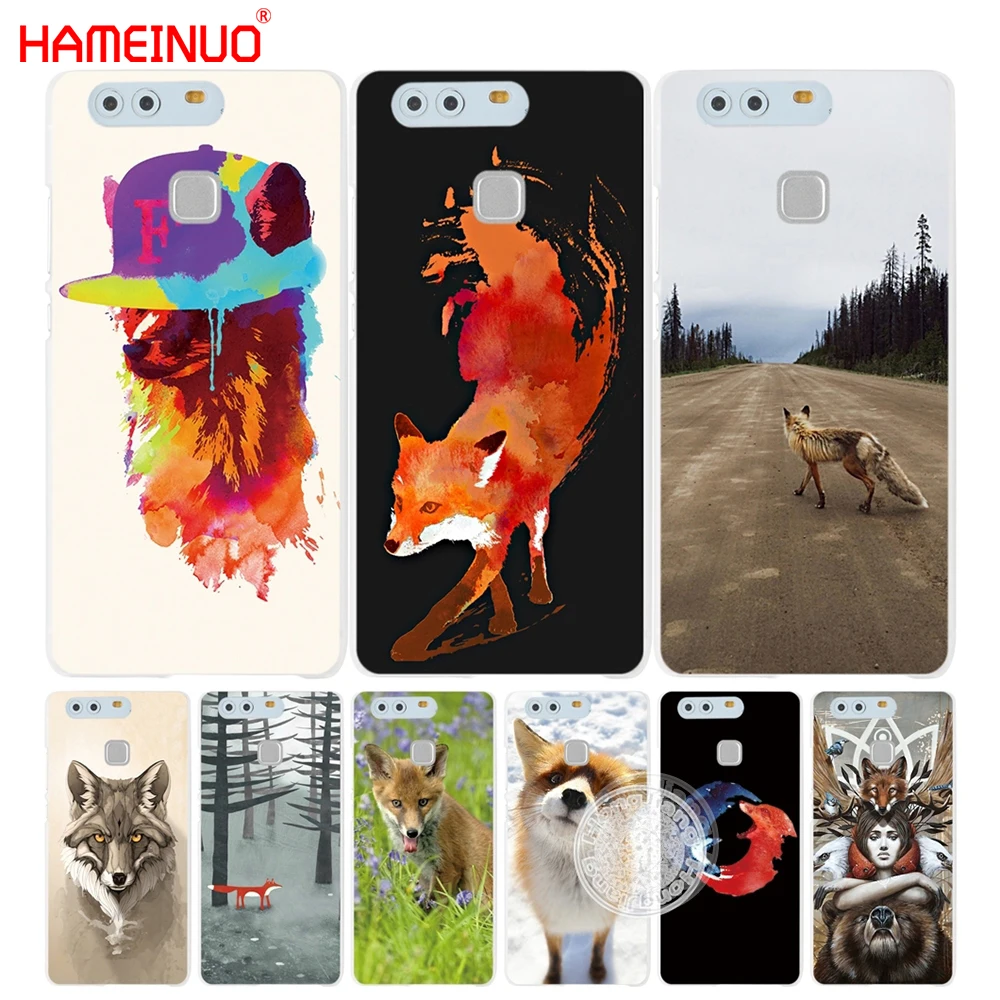 HAMEINUO лиса белый красный животное милый чехол для телефона huawei Ascend P7 P8 P9 P10 lite plus G8 G7