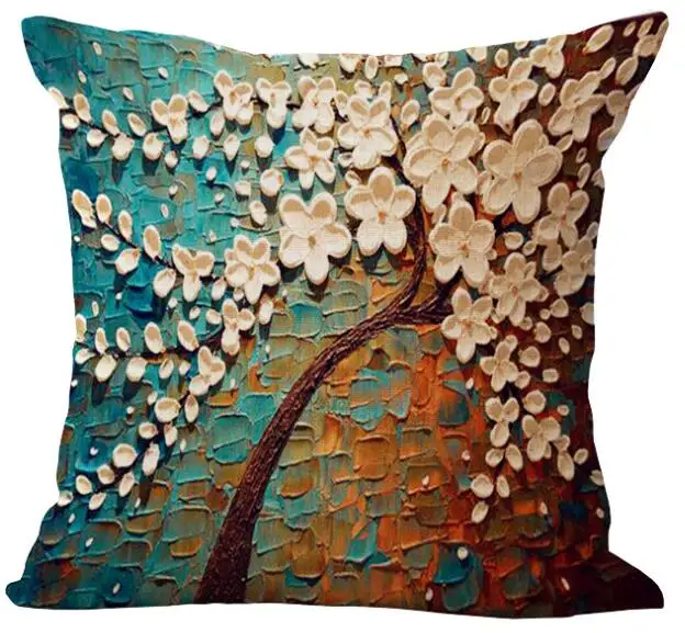 Чехол для подушки льняная Красивая 3D Художественная живопись чехол дерева