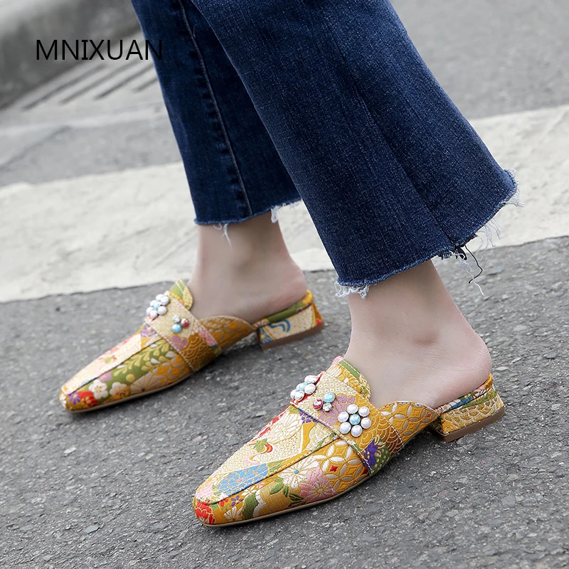 MNIXUAN/модные женские туфли лодочки в китайском национальном стиле Новинка 2019 года