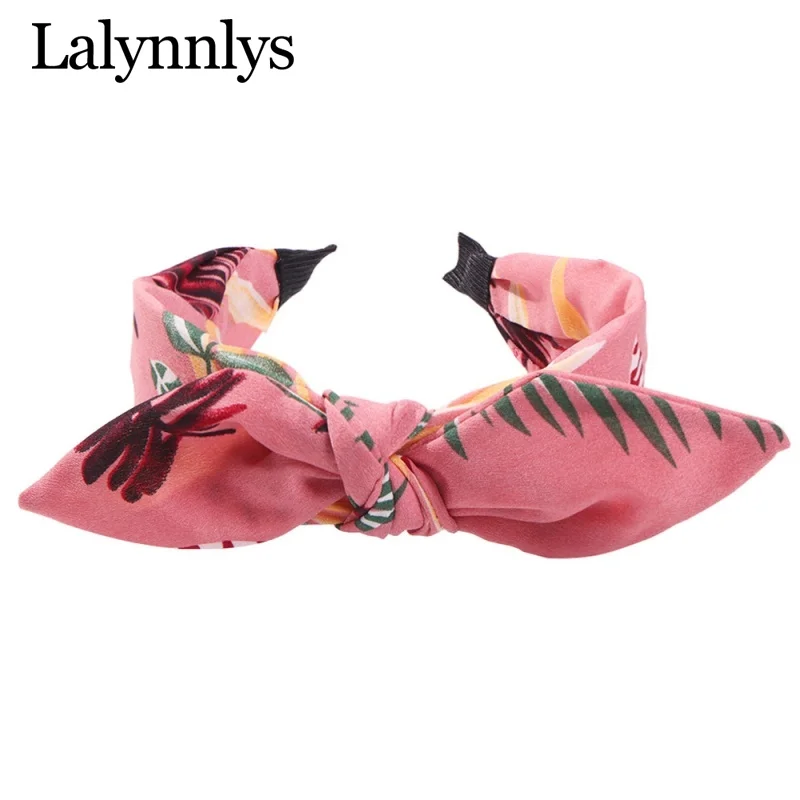 Lalynnlys корейская мода, бархатная головная повязка, бант, тюрбан, лист, цветочный узор, повязки для волос, Богемные аксессуары для волос F05761