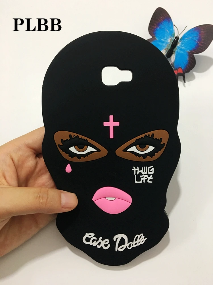 New Big Eyes Masked Teared Girl Jesus Christian Cross Coque Case for Samsung Galaxy J7 Prime cover ON7 2016 |