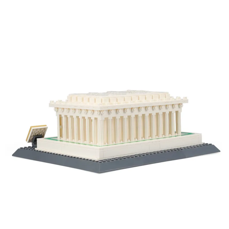 Городской мир архитектурный конструктор блоки Lincoln Memorial bricks дом модель наборы