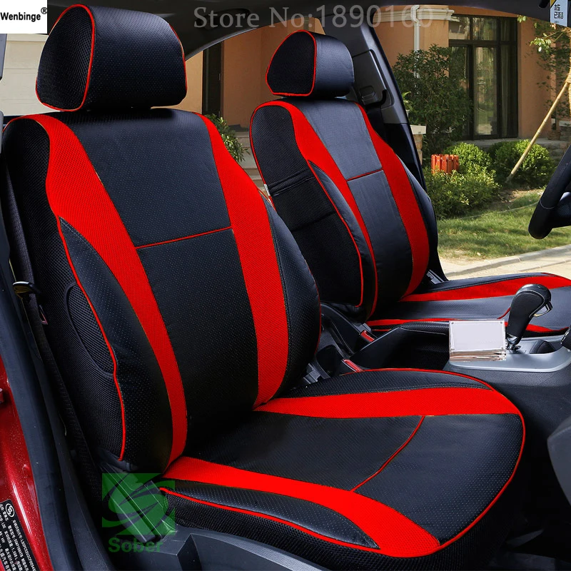 Кожаные чехлы wenbinge для автомобильных сидений Suzuki Swift Wagon GRAND VITARA Jimny Liana 2 Sedan Vitara sx4