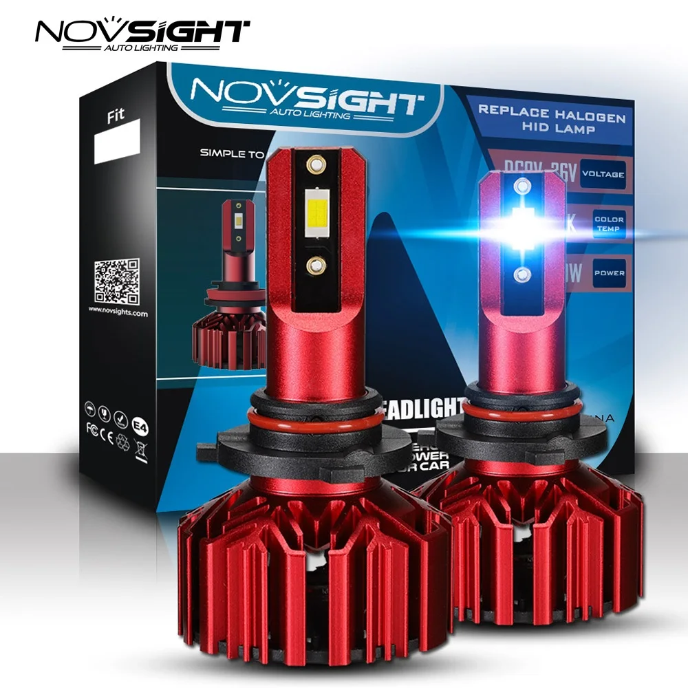 NOVSIGHT H4 H7 H11 H1 H3 H8 H9 9005 9006 светодиодный автомобильный головной светильник лампы Hi Lo