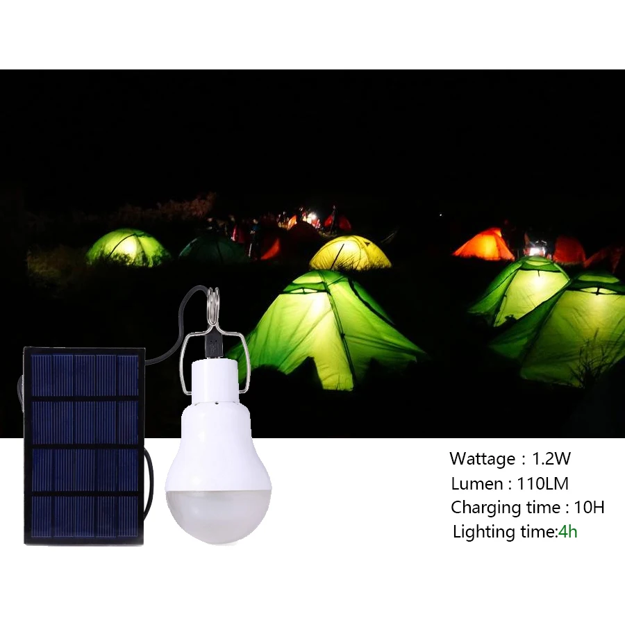 Открытый 130 люмен Солнечный светодиодный Лампа для тента на кемпинге лампы