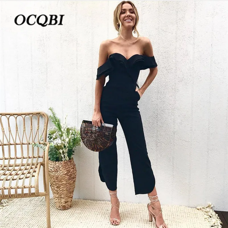 

Plus Size 2018 Casual Rompers Womens Vintage Pockets Jumpsuits Summer Hot Sexy Fashion Jumpsuit