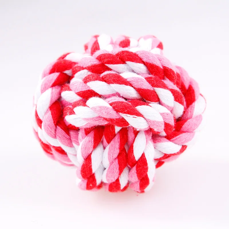 1Pcs Random Color 3 шт. детские игрушки щенка веревка(зуботочка для собаки) хлопковая веревка с узлами мяч для зубов игрушки для домашних животных аксессуары для маленьких собак игрушки продукты - Цвет: 1Pcs Random Color