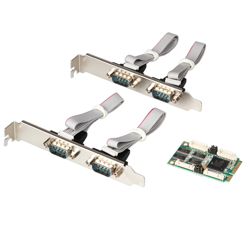 Хорошее качество мини PCI-Express в 4-портовый RS232 DB-9 Pin Industial серийный контроллер PCIe