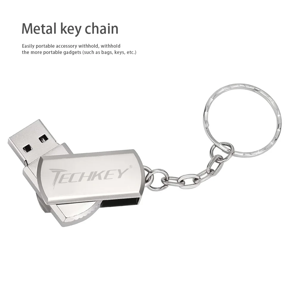Новый usb флеш накопитель 64 ГБ TECHKEY 32 металлический маленький U диск флешка 2 0 USB