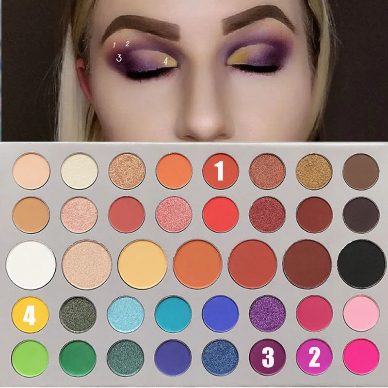 James Charles тени для век телесные матовые тени для век Shimmer Cmaadu 39 цветные тени для век водонепроницаемые косметические кисточки для теней Косметика
