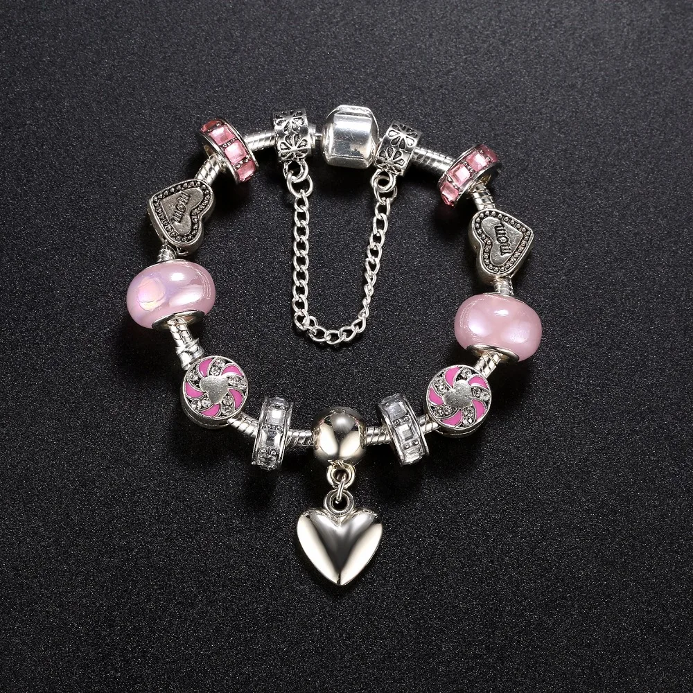 Eccosa Special Design Mom Bracelets &amp Bangles Fashion Jewelry Rhinestones Beads Accessories Fit Diy Charm For Women | Украшения и