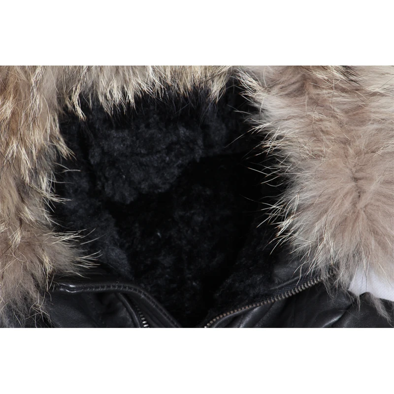 Мужская куртка на утином пуху MAPLESTEED толстое пальто пилот ВВС с капюшоном из