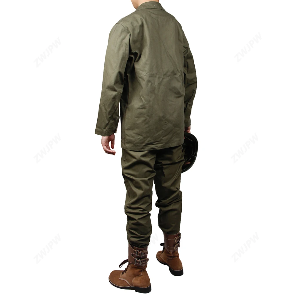 Пальто и брюки WWII США USMC HBT армейский зеленый UNIFORME с индивидуальным воротником